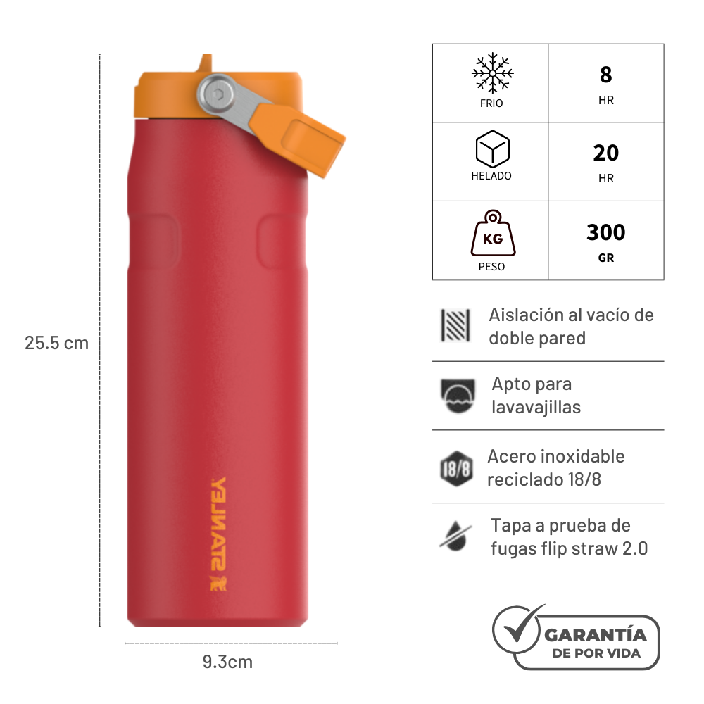 AEROLIGHT FLIP STRAW CHILI 710 ML