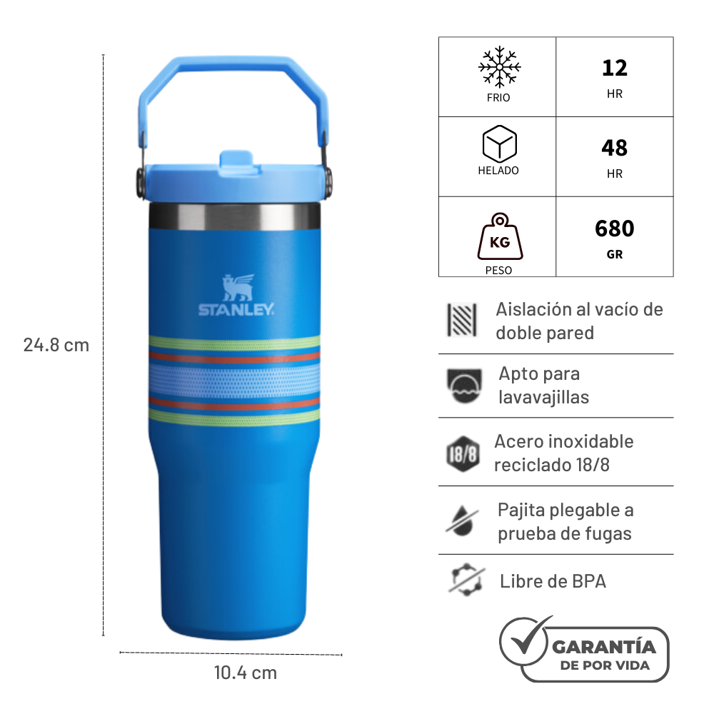 FLIP STRAW VARSITY AZURE MESH 887 ML