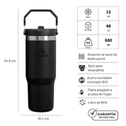 FLIP STRAW TUMBLER BLACK 887 ML