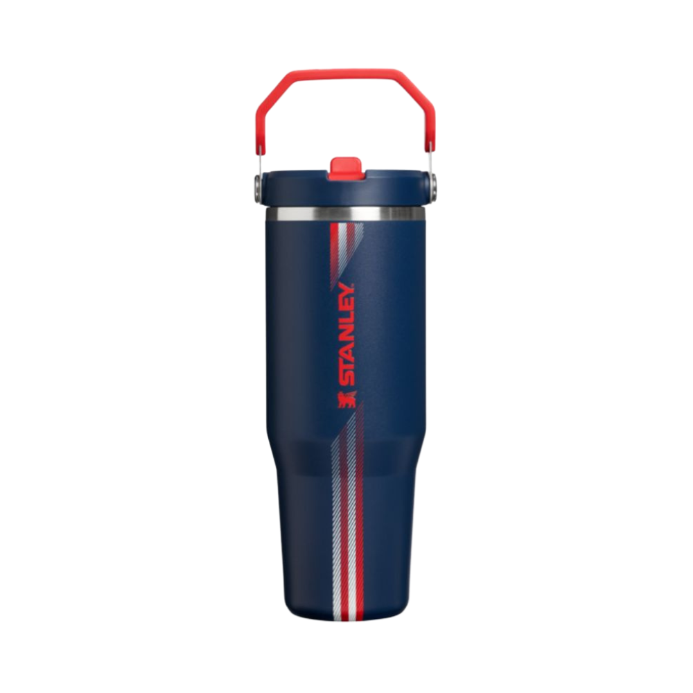 FLIP STRAW TUMBLER NAVY RED 887 ML