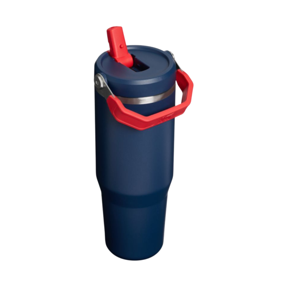 FLIP STRAW TUMBLER NAVY RED 887 ML