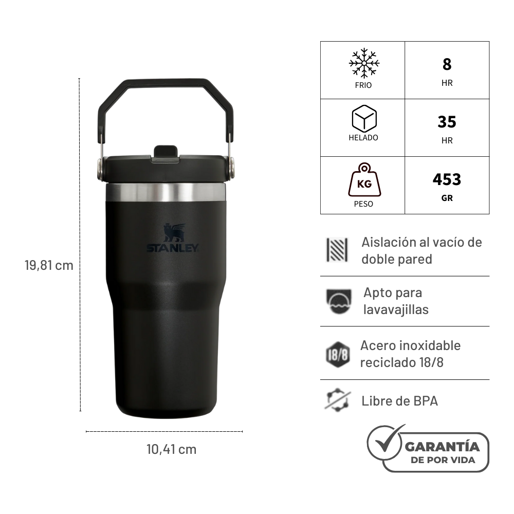 FLIP STRAW TUMBLER 591 ML BLACK