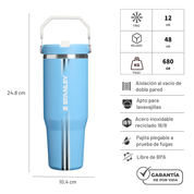 FLIP STRAW TUMBLER LIGHT BLUE 887 ML