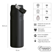 AEROLIGHT FLIP STRAW 710 ML BLACK