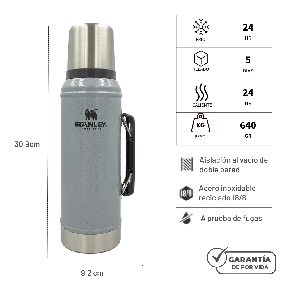 TERMO CLASSIC 946 ML HAMMERTONE SILVER