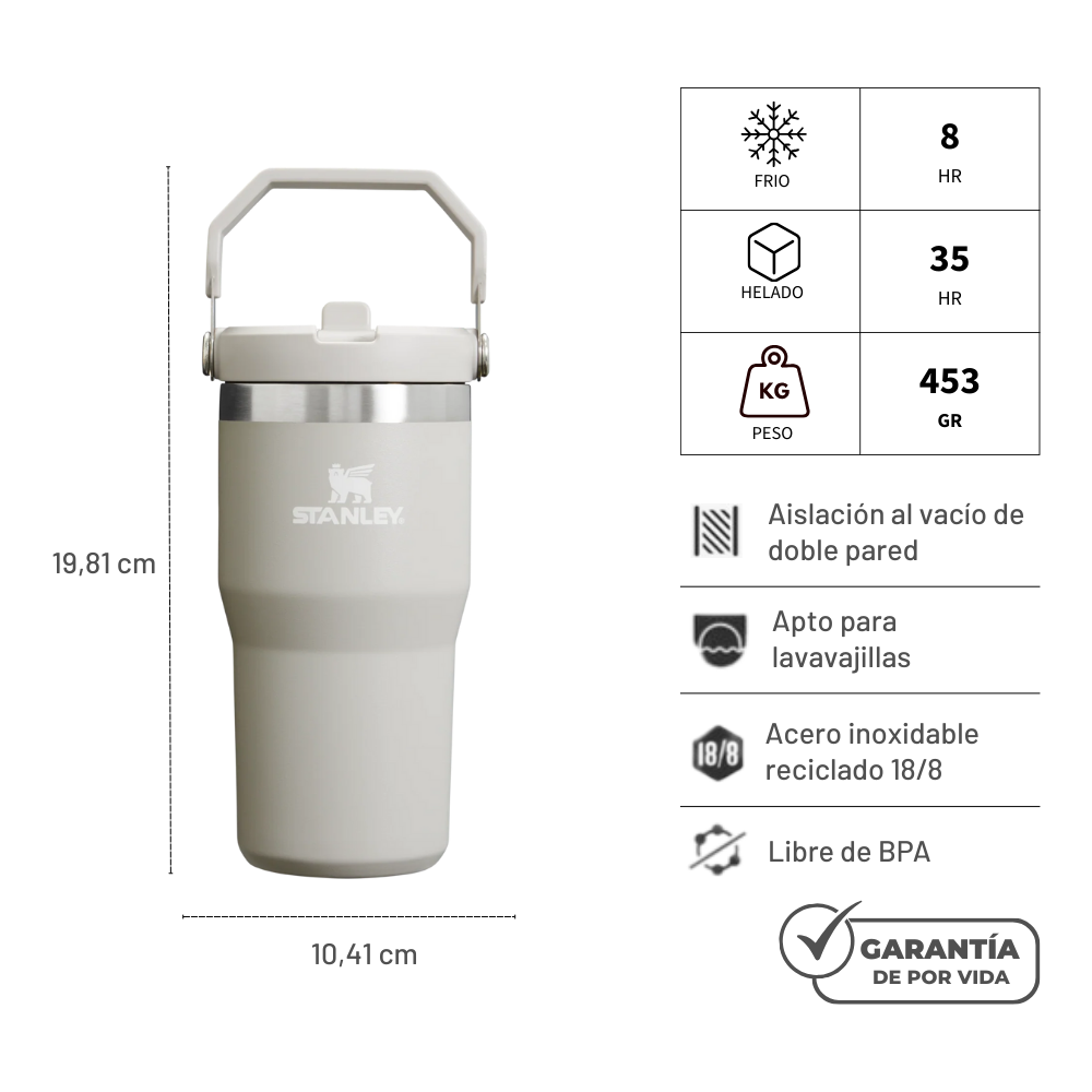 FLIP STRAW TUMBLER 591 ML ASH