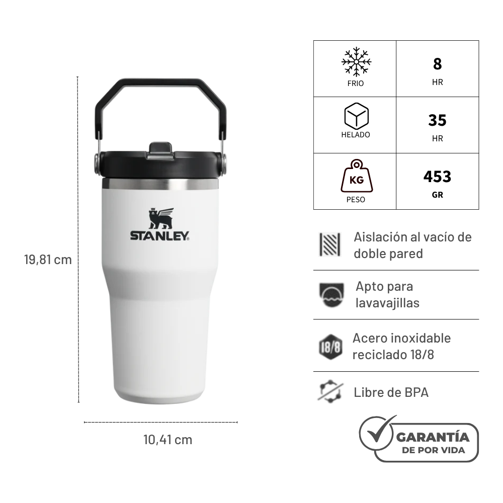 FLIP STRAW TUMBLER CHALK 591 ML