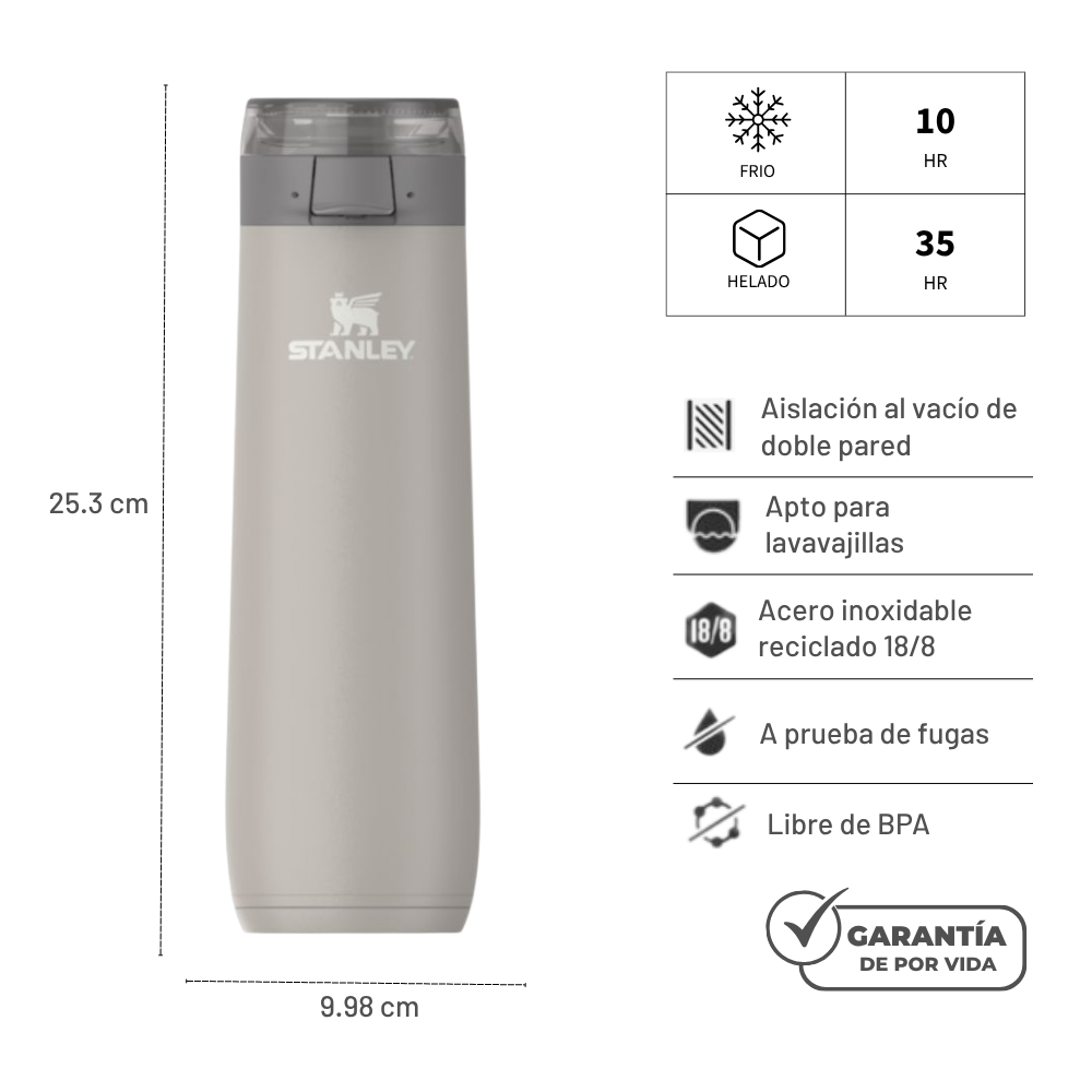 FLOWSTATE SPRING BOTTLE ASH 591 ML