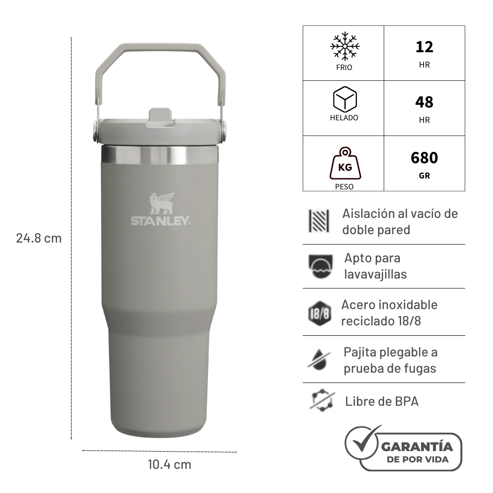 FLIP STRAW TUMBLER SAGE GREY 887 ML