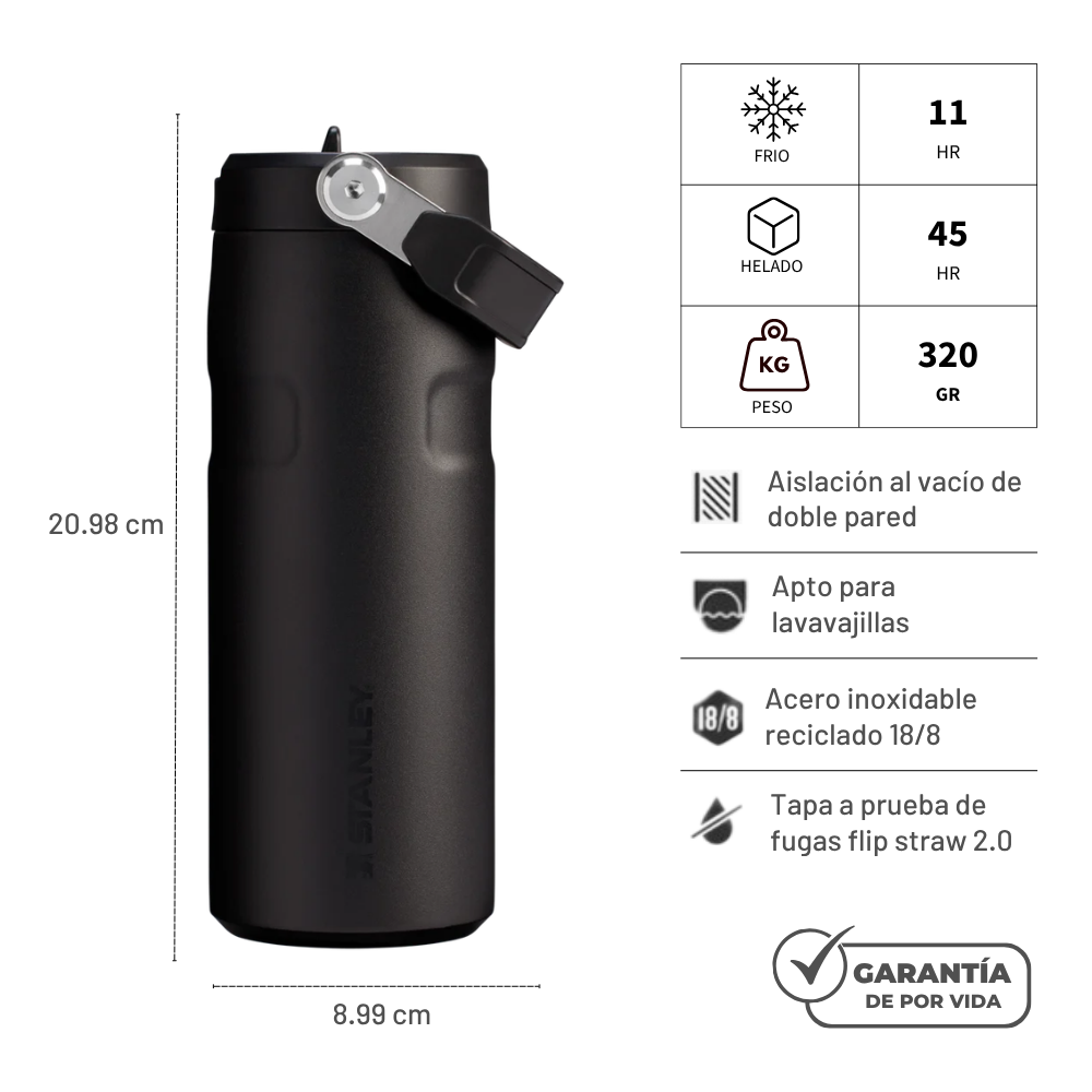 AEROLIGHT FLIP STRAW BLACK 473 ML
