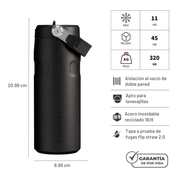 AEROLIGHT FLIP STRAW BLACK 473 ML