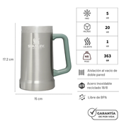 BEER STEIN ACERO 709 ML