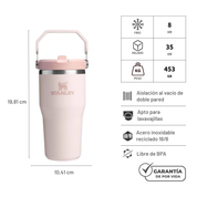 FLIP STRAW TUMBLER 591 ML ROSEQUARTZ