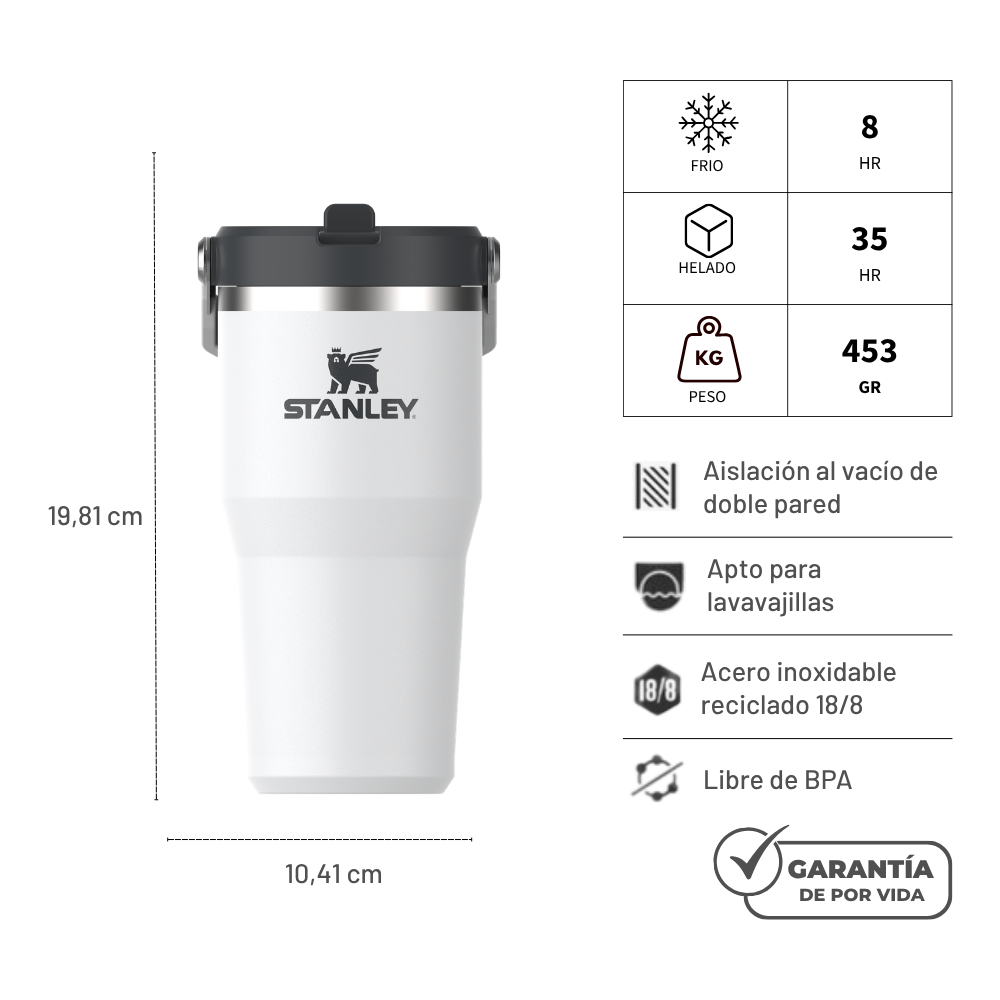 FLIP STRAW TUMBLER CHALK 591 ML