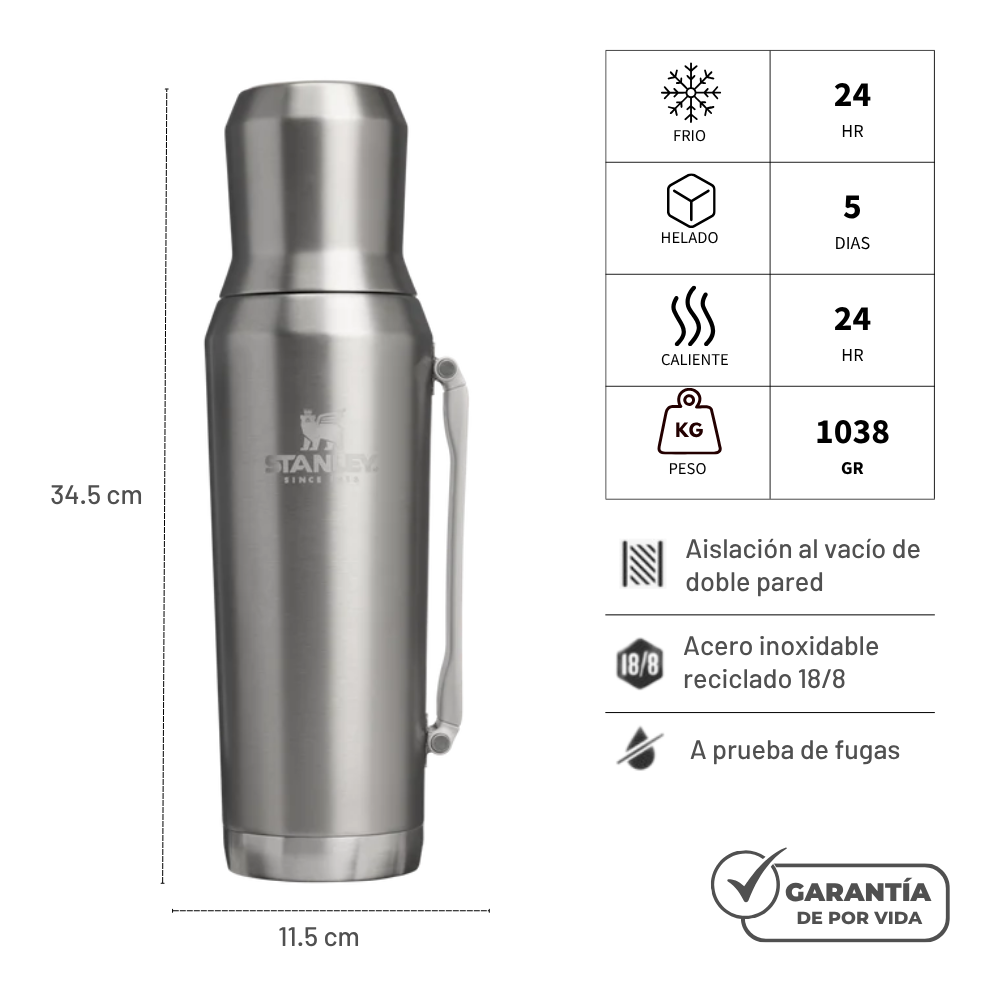 TERMO IDEAL MATE STAINLESS STEEL ASH 1.2 LTS