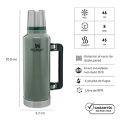 TERMO STANLEY CLASSIC VERDE 1.9 LITROS